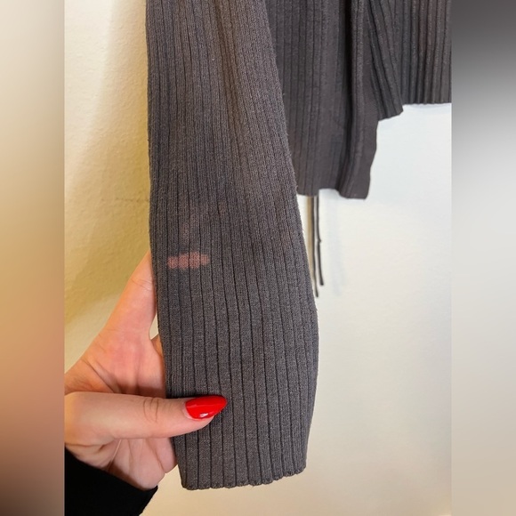 Candie's Gray Open-Front Cardigan Sweater - Picture 4 of 4